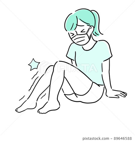 Convulsions, muscle pain, heat stroke, women wearing masks 89646588