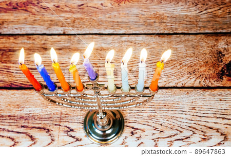 Hanukkah with menorah traditional Hanukkah with menorah traditional 89647863
