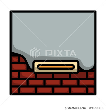 Icon Of Plastered Brick Wall Icon Of Plastered Brick Wall 89648416