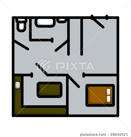Icon Of Apartment Plan 89648425