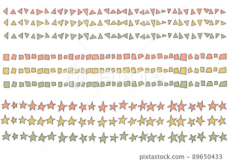 Hand-painted decorative ruled set - Stock Illustration [89650433] - PIXTA