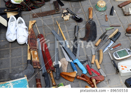 Very old and rusty things are sold at a flea market in Tel Aviv Very old and rusty things are sold at a flea market in Tel Aviv 89650558