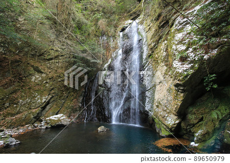 Tsuno Town, Kochi Prefecture, Nagasawa Falls in winter 89650979