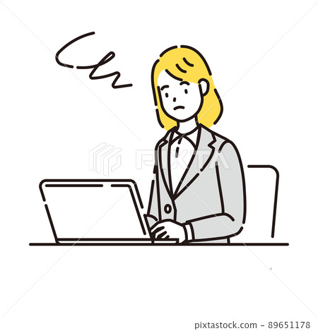 Person illustration line drawing Person illustration line drawing 89651178