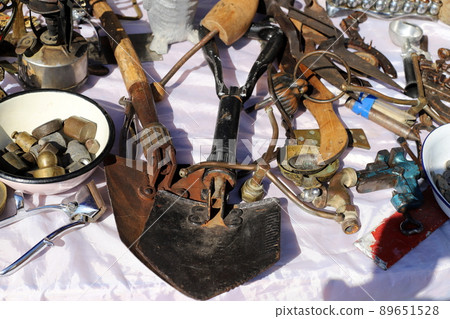 Very old and rusty things are sold at a flea market in Tel Aviv Very old and rusty things are sold at a flea market in Tel Aviv 89651528