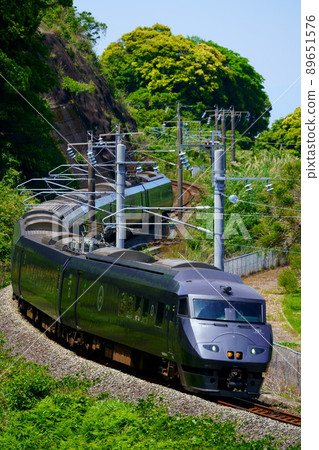 787系列特快Kamome在白濱海灘附近經過 89651576