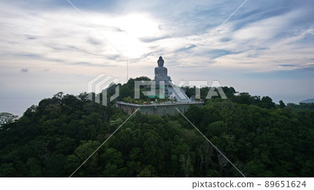 Drone view of the Big Buddha, Thailand. Drone view of the Big Buddha, Thailand. 89651624