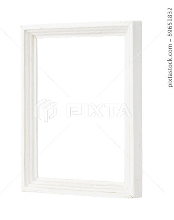 White rustic wooden picture frame mock up isoladed White rustic wooden picture frame mock up isoladed 89651832