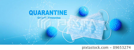 Medical disposable mask for protection. Surgical mask. 89653274