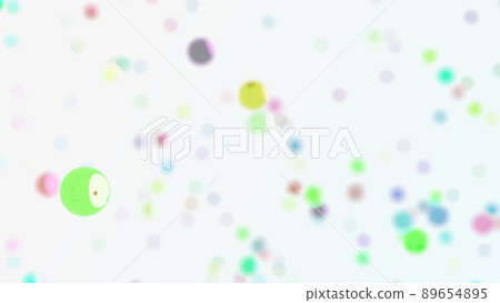 CG crystal ball, many colorful glass balls, one side 89654895