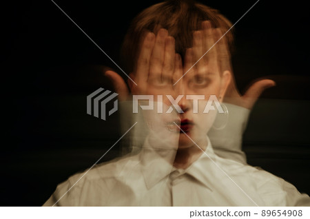 psychopath with schizophrenia and mental disorders 89654908