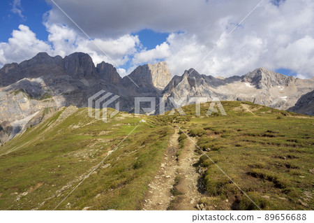View of the Marmolada massif near Val Contrin. Dolomites. View of the Marmolada massif near Val Contrin. Dolomites. 89656688
