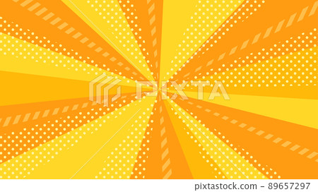 American comic style background material_concentrated line__yellow_16: 9 89657297