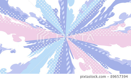 Landing smoke effect seen from above and background of concentrated lines_American style_16: 9 89657394