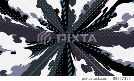 從上面看到的著陸煙霧效果和集中線條的背景_美式風格_16：9 89657395