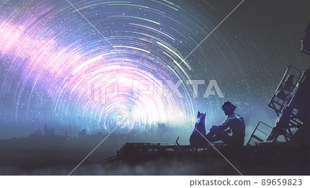 The night of the futuristic world 89659823