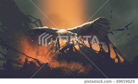 Resurrection of wings man 89659829