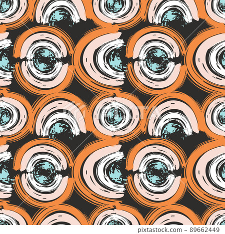 Abstract seamless pattern with brush stroke and marker. Hand drawn doodle shapes, marks and lines Abstract seamless pattern with brush stroke and marker. Hand drawn doodle shapes, marks and lines 89662449