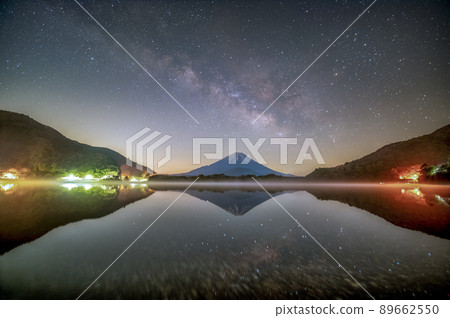 從山梨縣河口湖町精進湖看富士山和銀河 從山梨縣河口湖町精進湖看富士山和銀河 89662550