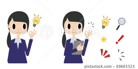 用手指做出 OK 標記的上班族 89665323