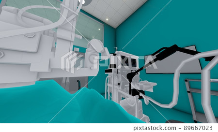 Hospital operating room without people Illustration CG 89667023
