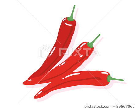 3 個辣椒的插圖 89667063