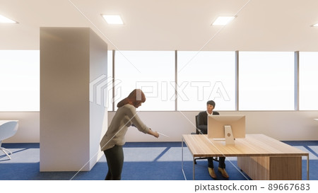 辦公室退休通知女性插畫 CG 辦公室退休通知女性插畫 CG 89667683