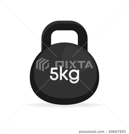 Black weight 5,10,15 kg icon. Vector illustration design 89667895