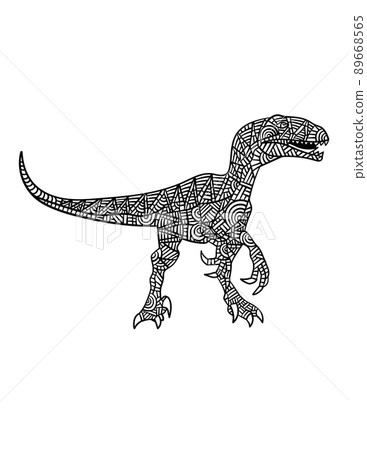 Velociraptor Mandala Coloring Pages for Adults Velociraptor Mandala Coloring Pages for Adults 89668565