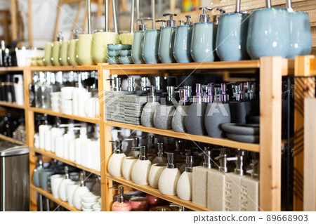 Bathroom accessories for sale in home furnishings store 89668903