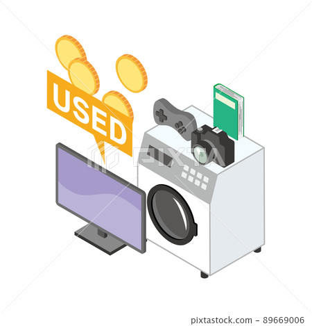 Image of buying and selling recycled used goods 89669006