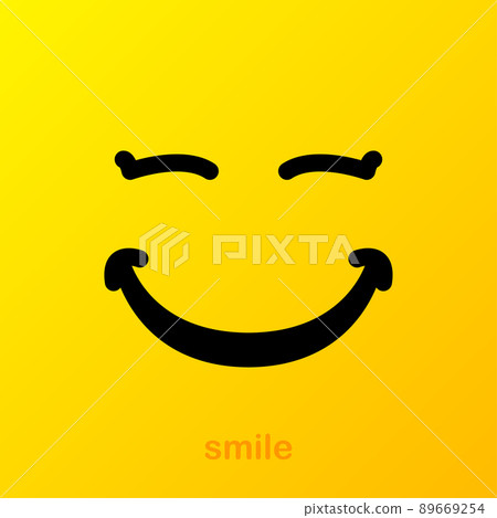 Yellow smile. Smile icon. Vector emoticon set. Vector background. Funny art 89669254