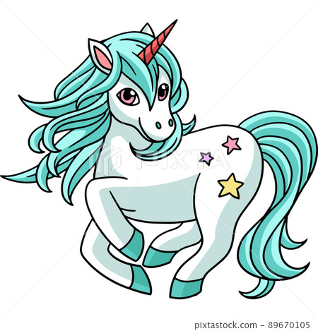 Unicorn Standing Cartoon Colored Clipart Unicorn Standing Cartoon Colored Clipart 89670105