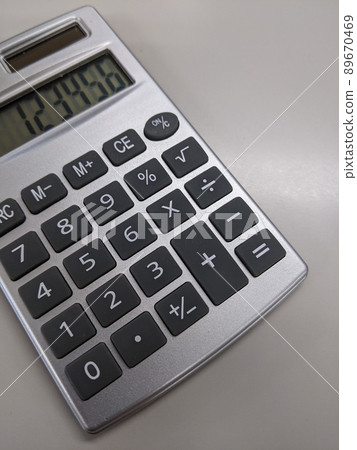 Calculator display 123456 For background material 89670469