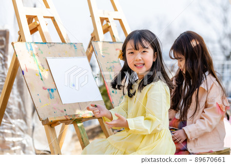 兒童女孩生活方式藝術 兒童女孩生活方式藝術 89670661