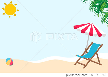 夏季海灘風景明信片 89671192