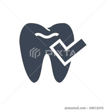 Dental Check Glyph Icon - Stock Illustration [89672070] - PIXTA