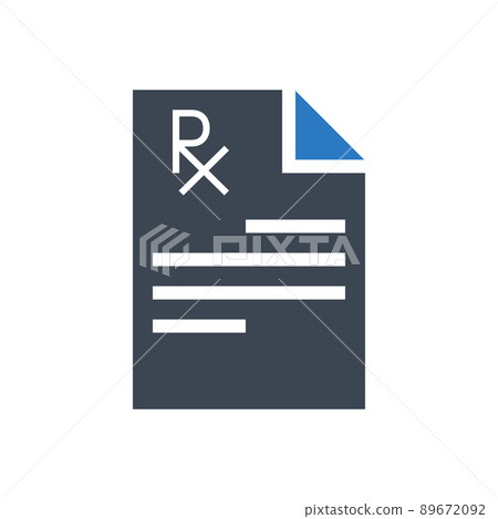 Prescription Vector Icon 89672092