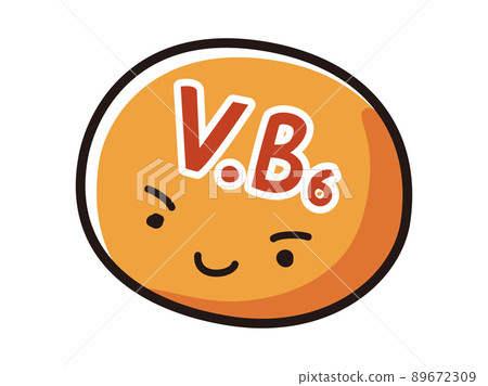 Vitamin B6 character illustration Vitamin B6 character illustration 89672309