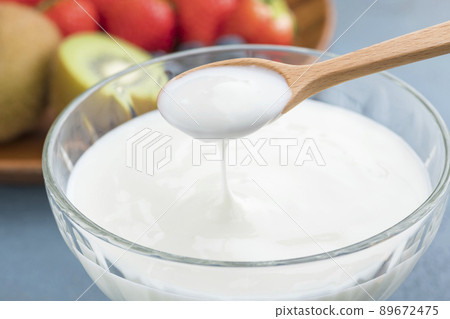Smooth and smooth yogurt Smooth and smooth yogurt 89672475