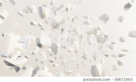 3DCG of destruction and debris 89672663