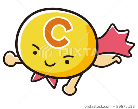 維生素 C 英雄人物插圖 89673188