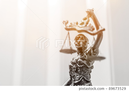 The Statue of Justice - lady justice or Iustitia / Justitia the Roman goddess of Justice 89673529