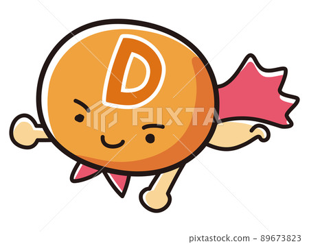 Vitamin D hero character illustration Vitamin D hero character illustration 89673823