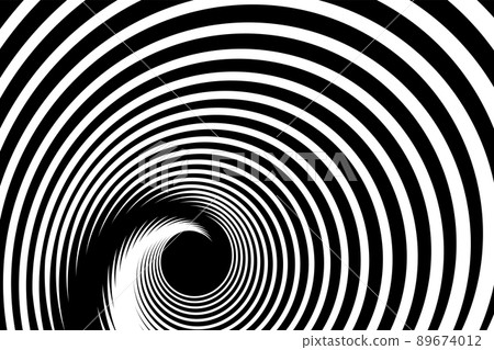 Vortex whirl motion. Abstract textured black and white background. 89674012