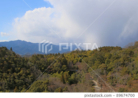 View from Naegi Castle Ruins, Gifu Prefecture 89674700