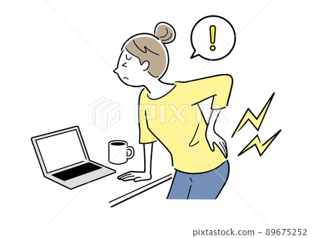 Vector illustration material: Woman with a backache Vector illustration material: Woman with a backache 89675252