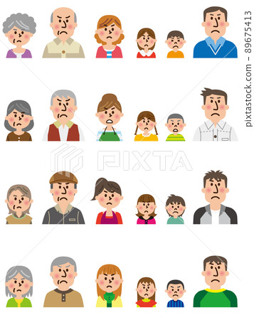 Three generations family vector set Three generations family vector set 89675413