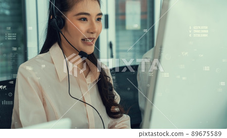 Customer support call center provide data with envisional graphic Customer support call center provide data with envisional graphic 89675589