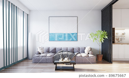 modern living room interior. 89675667